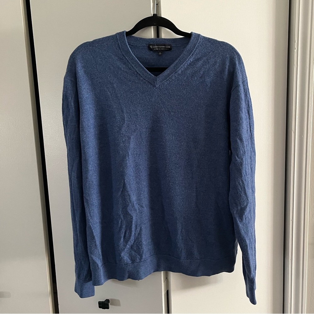 Hart Schaffner Marx V-Neck Merino Wool Sweater